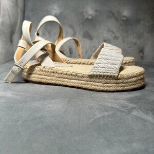 Splendid Platform Espadrilles Sandal Size 8M Seward Sandal in Light Grey‎ nwot